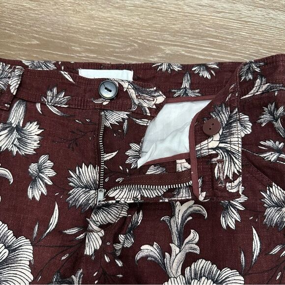 Anthropologie Linen Blend Mid Rise Wide Leg Pants Size 2 Floral Print - Picture 7 of 16